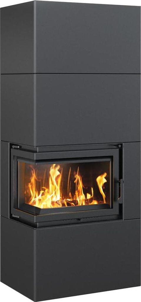 KRATKI Kamineinsatz Simple 8kW Gusseisen - BImSchV 2 Holzofen EEK A Links