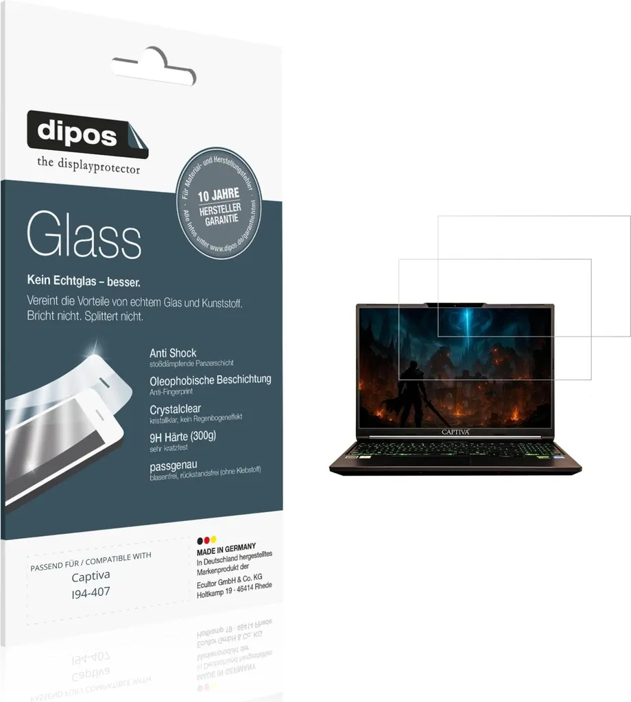 2x Protection écran Captiva I94-407 Verre souple flexible 9H dipos