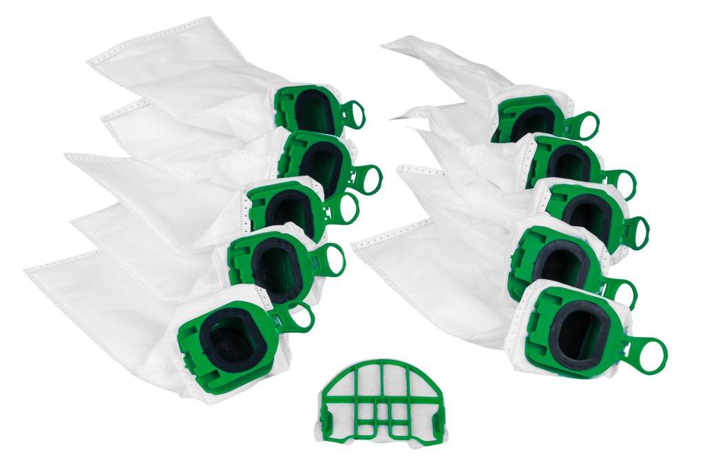 10 Staubsaugerbeutel + Filter für Vorwerk Kobold VB100