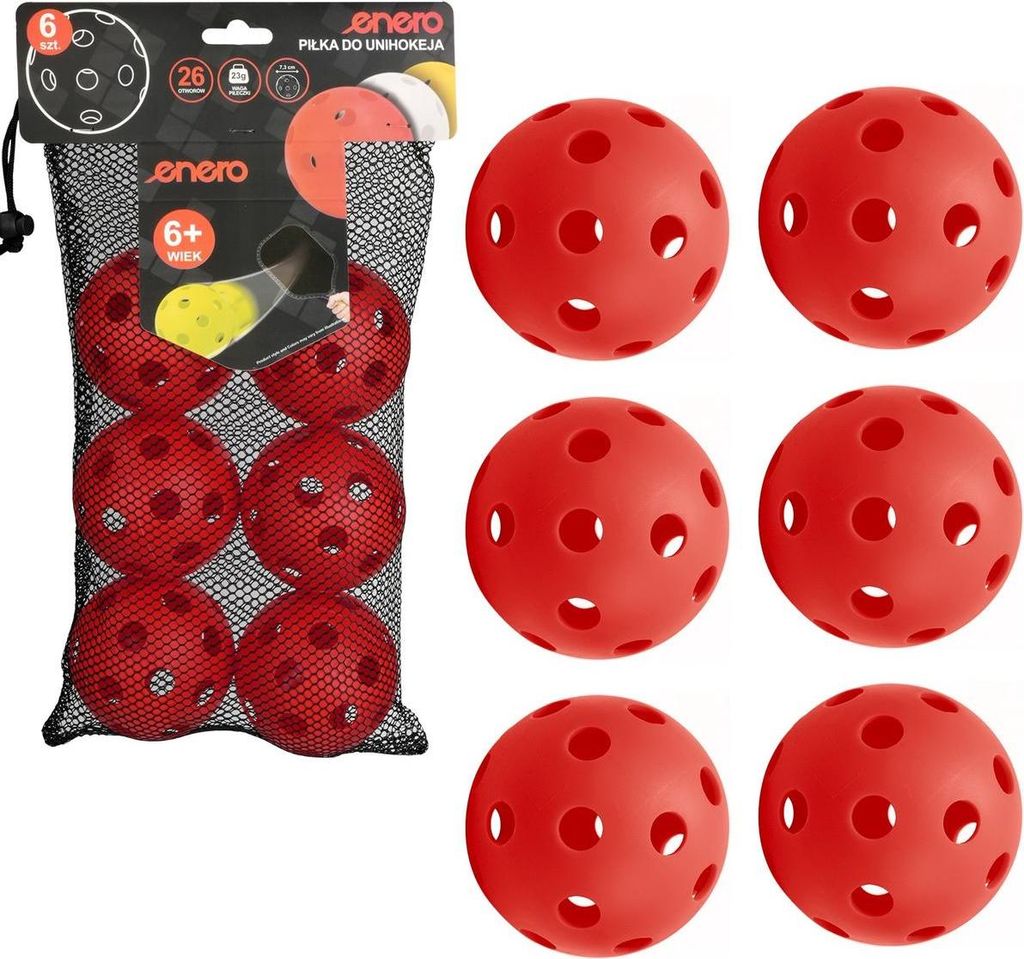 Unihoc Matchball Rot ENERO 6 Stück Produktbild 