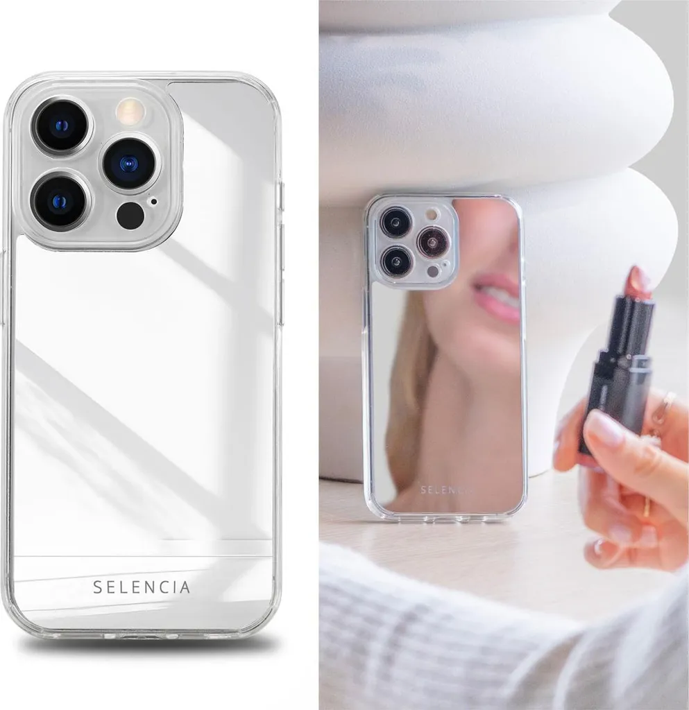 Cover Specchio iPhone 15 Pro Selencia Argento | Accessorio Fashion 2024