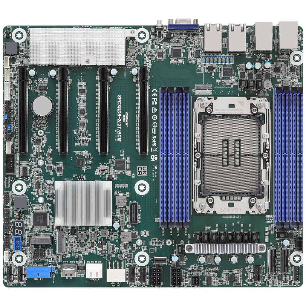 ASRock Mainboard SPC741D8-2L2T/BCM CEB Sockel 4677 Single - Image du produit 