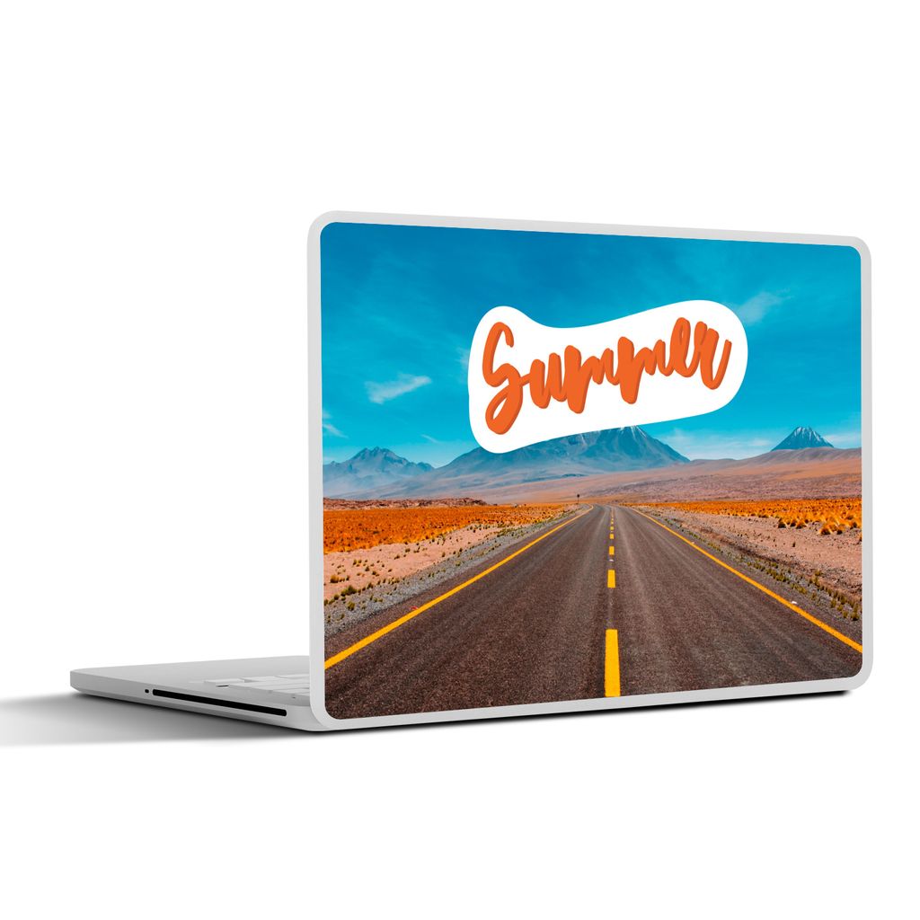 MuchoWow Laptop Aufkleber Sticker Cover Autoreise - Amerika - Sommer 25x18 cm - Laptop-Deko
