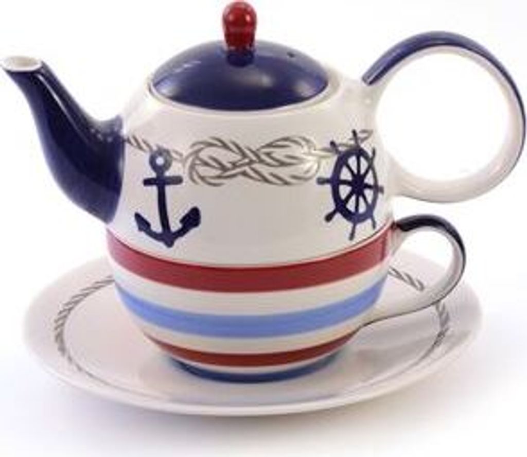 Tea for one Set "Silje" Keramik, 4-teilig Kanne: 0,4 l, Tasse: 0,2 l