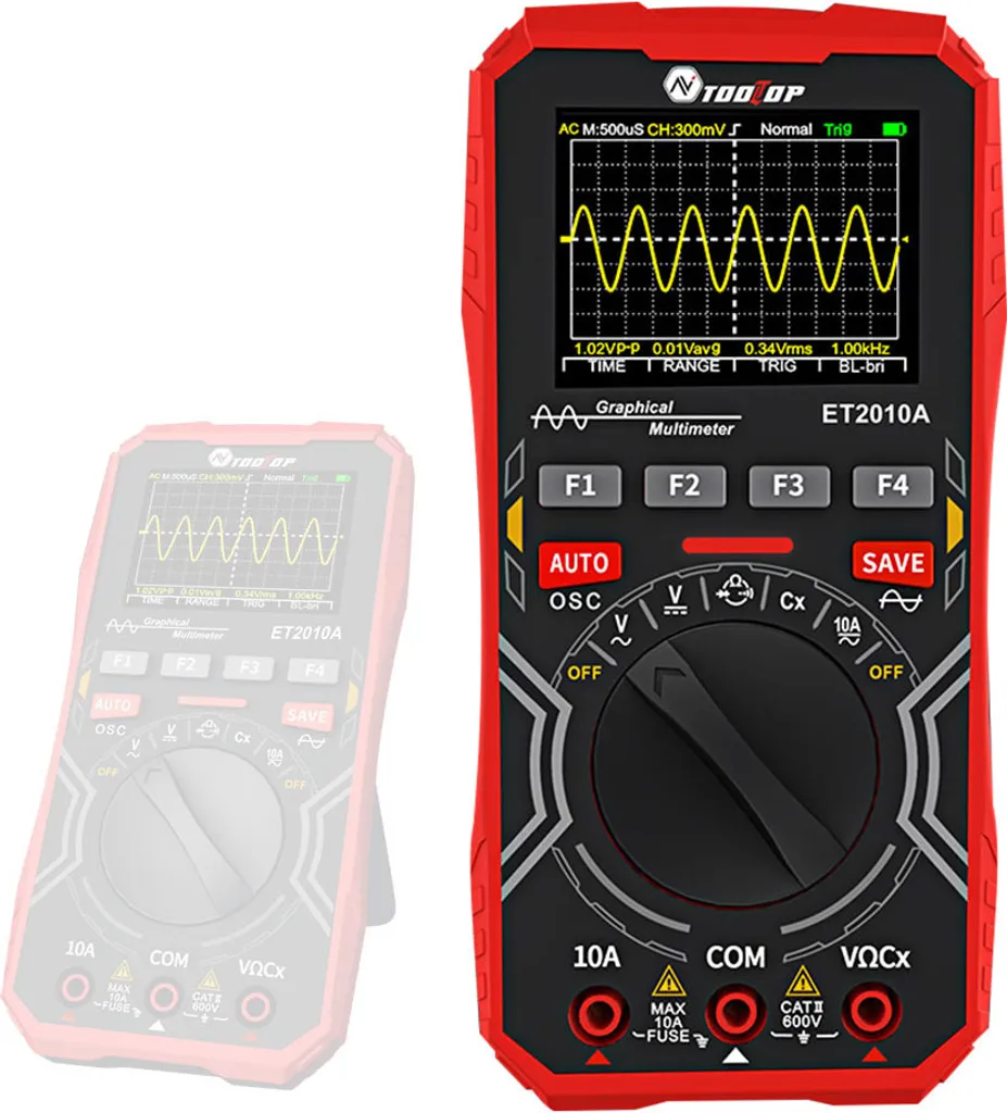 Oscilloscope Numérique 1Mhz avec Taux 2.5Msps et Fonction Multimètre 2en1