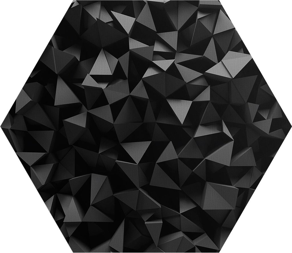 DEQORI Fototapete Sechseck 55x47,6 cm 'Bizarre Oberfläche' Wand Tapete Leinwand Sticker