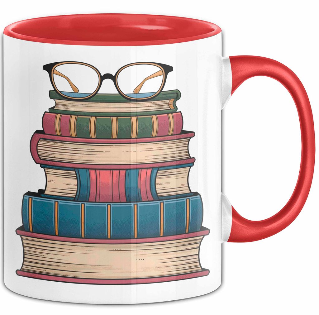 Bibliothekar Tasse Geschenkidee für Bücherliebhaber (Rot)