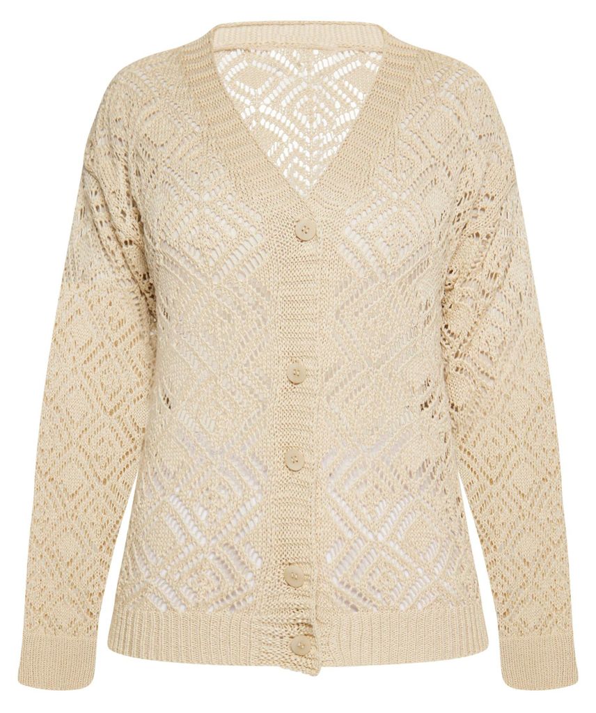 Jeona damen strickjacke - creme, XXL