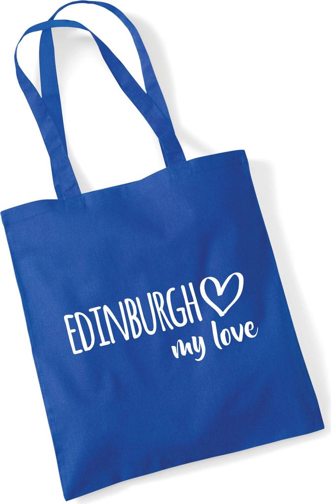 Huuraa Jutebeutel Edinburgh my love 10 Liter Bright Royal Produktbild 