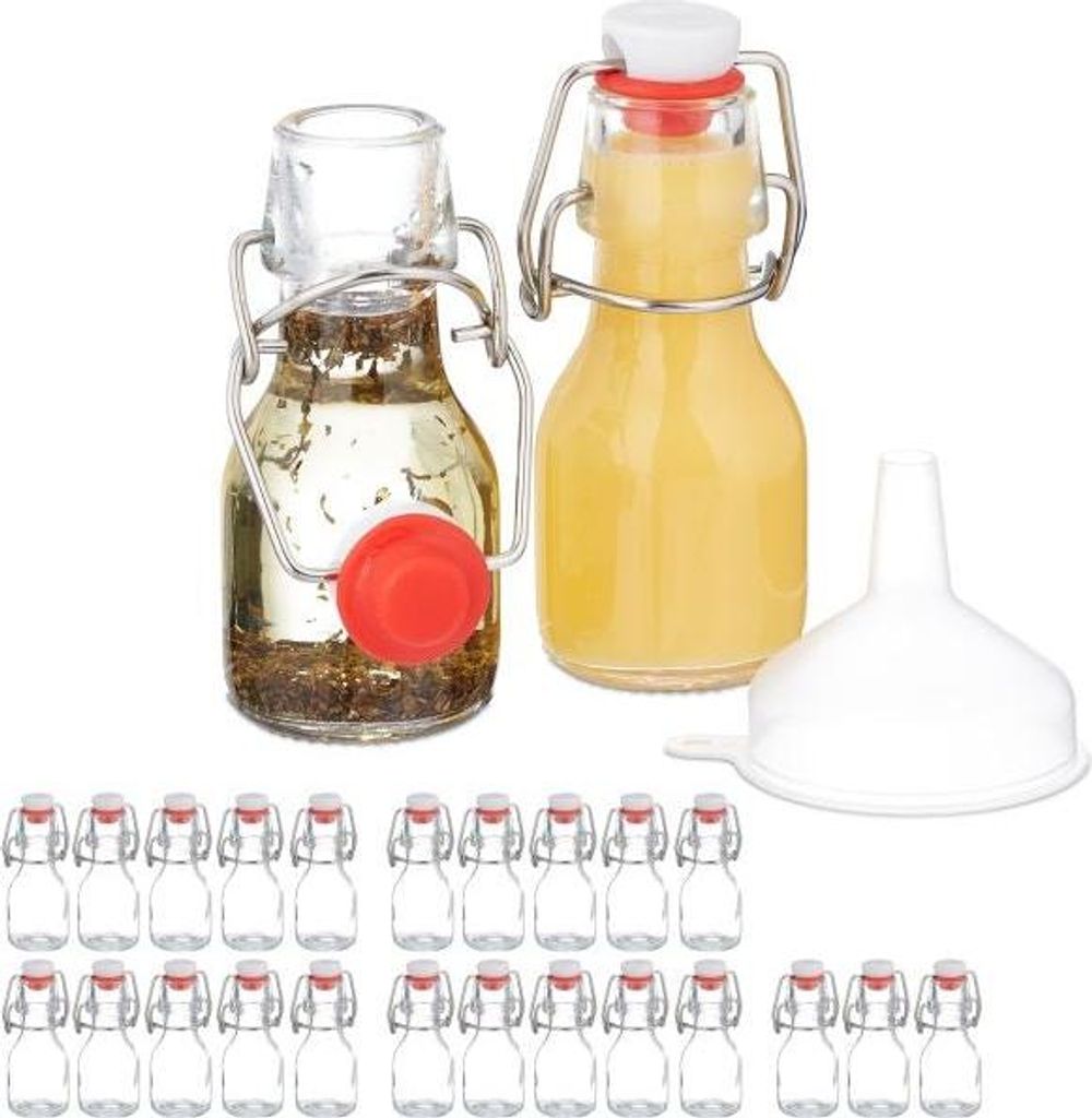 Kleine Flaschen mit Bügelverschluss-Set