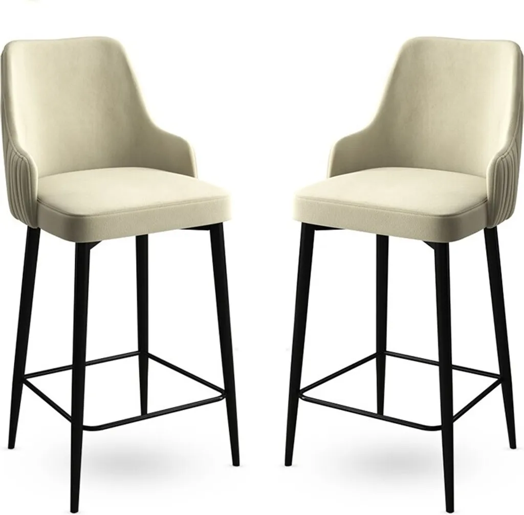 Tabouret de bar robuste 100% métal crème Enox : design et durabilité