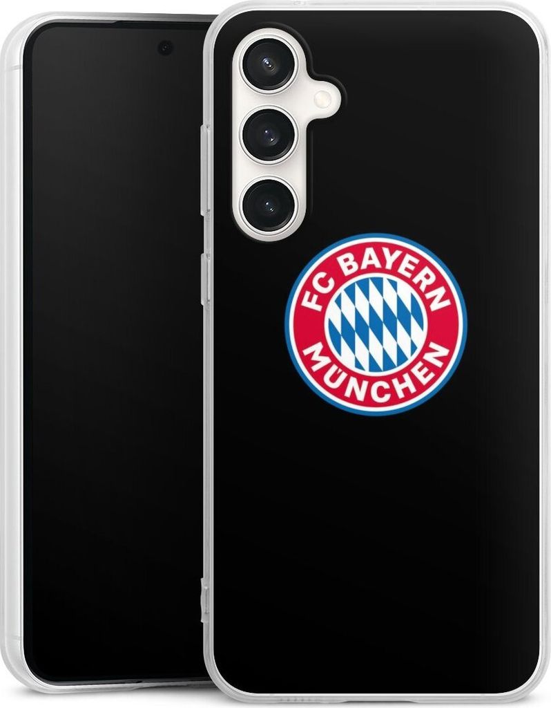 DeinDesign Handyhülle für Samsung Galaxy S23 FE Silikon Hülle Case Smartphone Schutzhülle FC Bayern München Logo Offizielles Lizenzprodukt