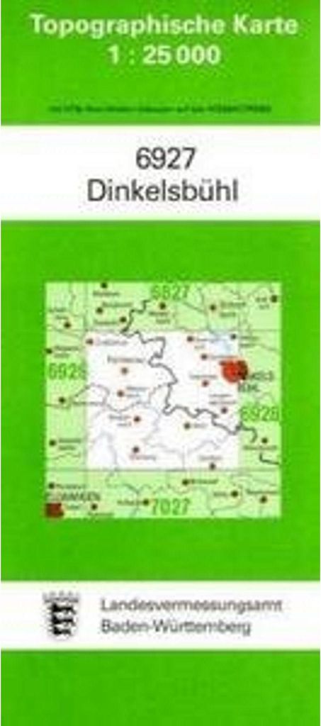 Topographische Karte Baden-Württemberg Dinkelsbühl
