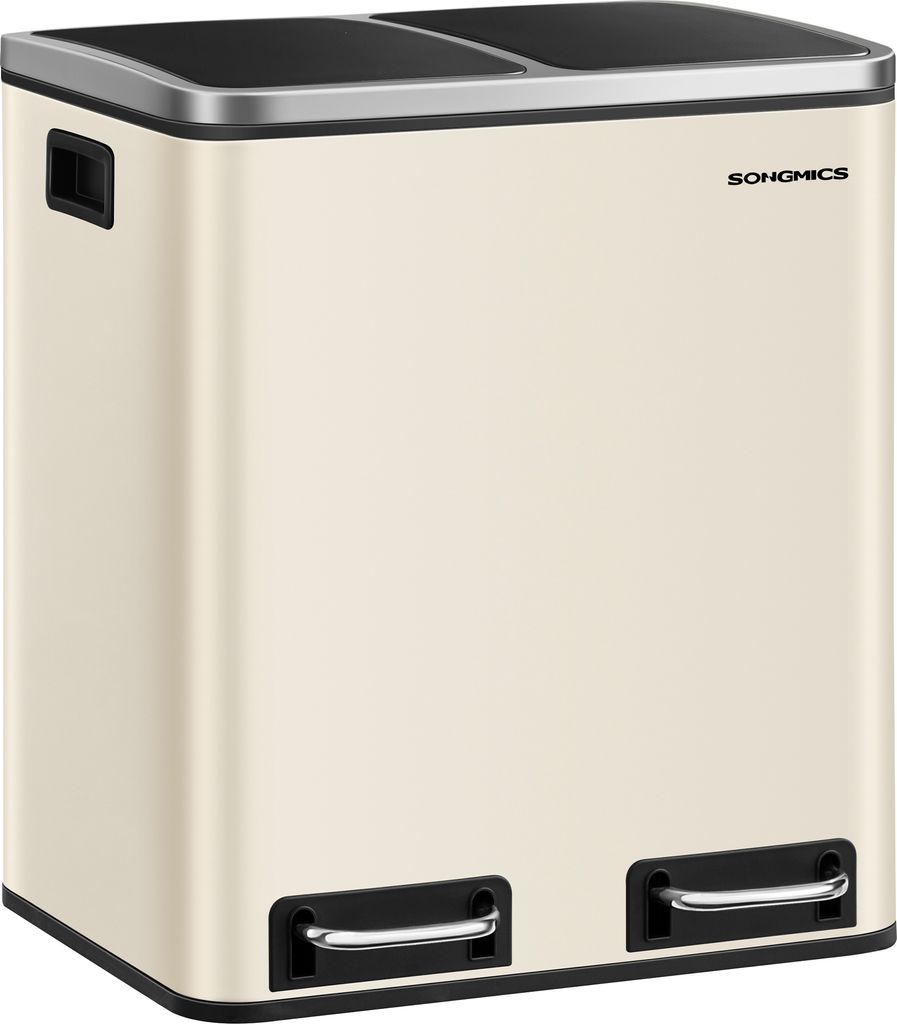 SONGMICS Mülleimer Küche, 2 x 15 Liter, Mülltrennsystem 2 Produktbild 1