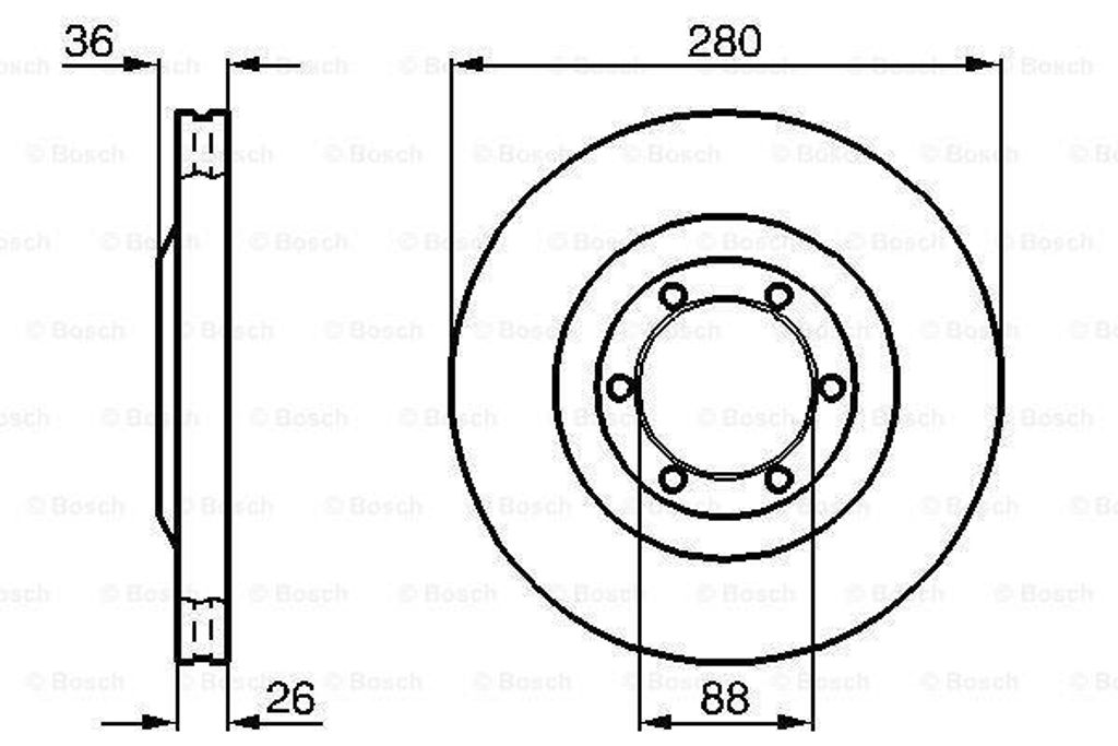 BOSCH Bremsscheiben (2 Stück) 0 986 478 437
