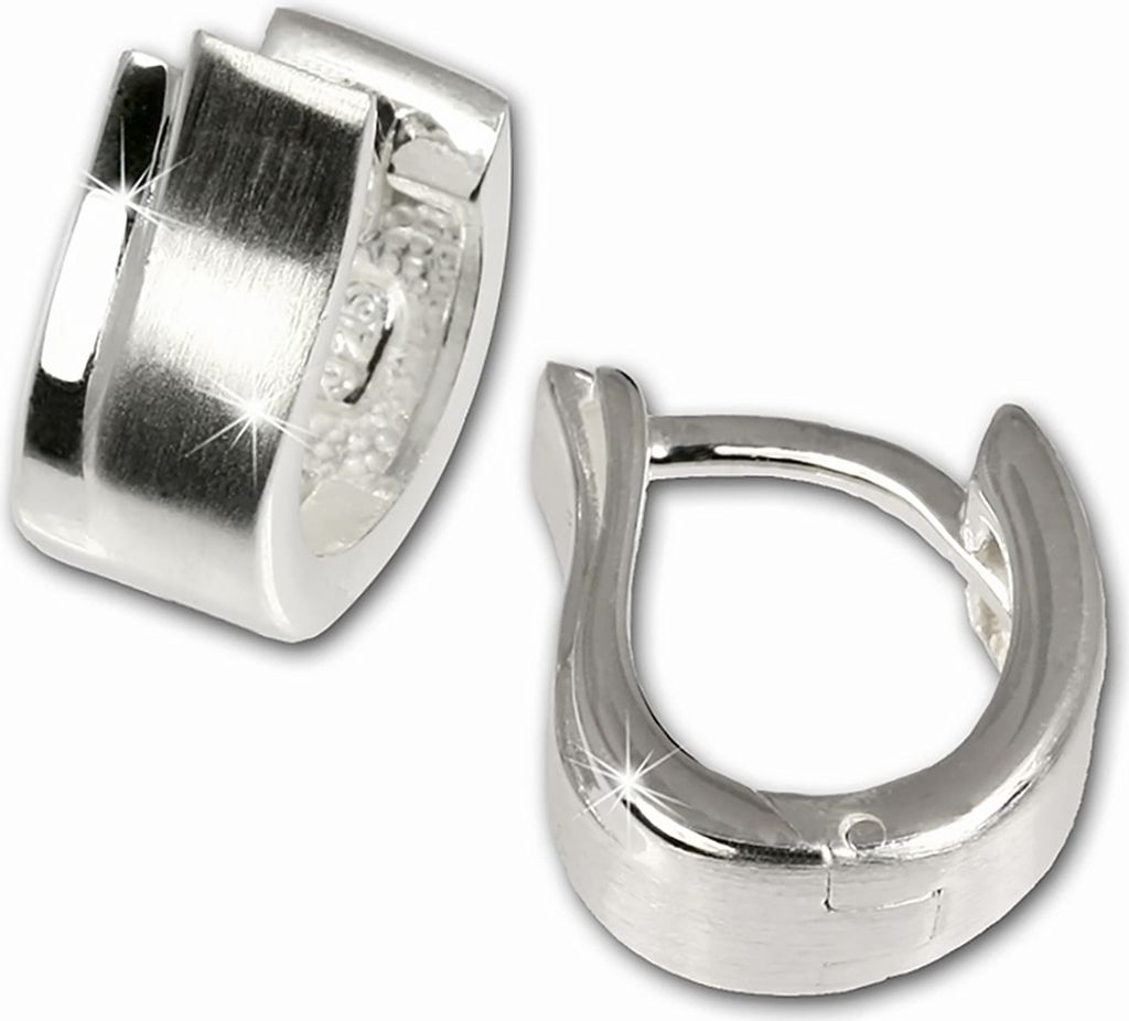 SilberDream Creolen für Damen 925 Silber silber Welle Ohrringe SDO305