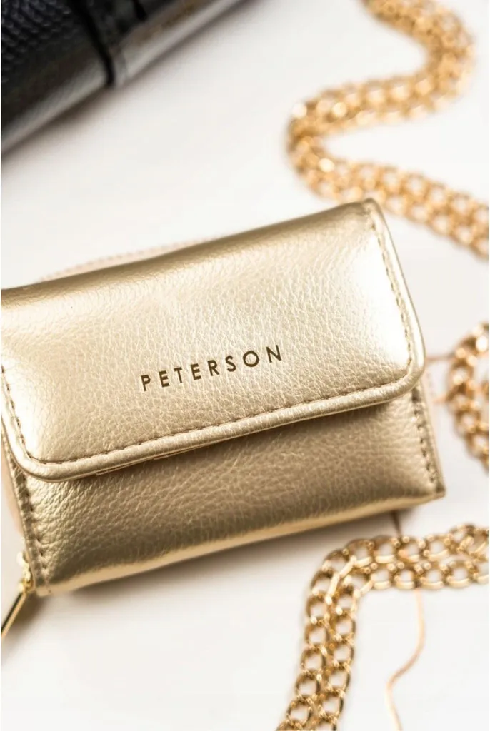 Porte-monnaie Peterson Or : Mini format 9x6.5cm, design chic et mode
