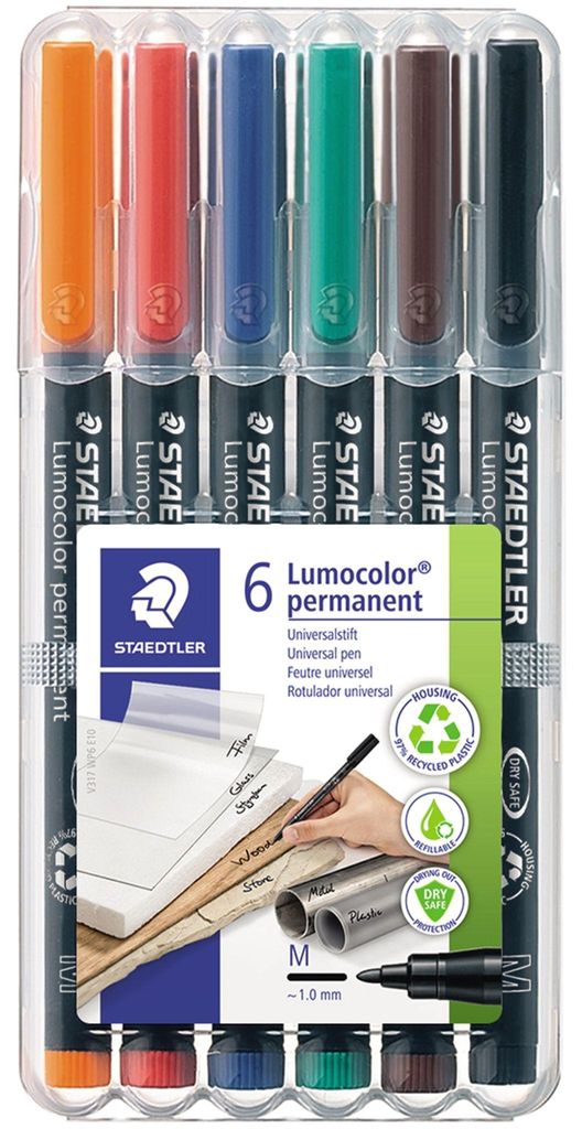 STAEDTLER Folienstift Lumocolor M perm 6St im Etui Obrázek produktu 