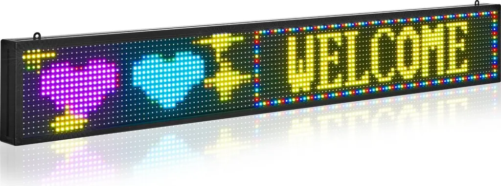 Enseigne lumineuse LED programmable et flexible 131cm avec App Bluetooth