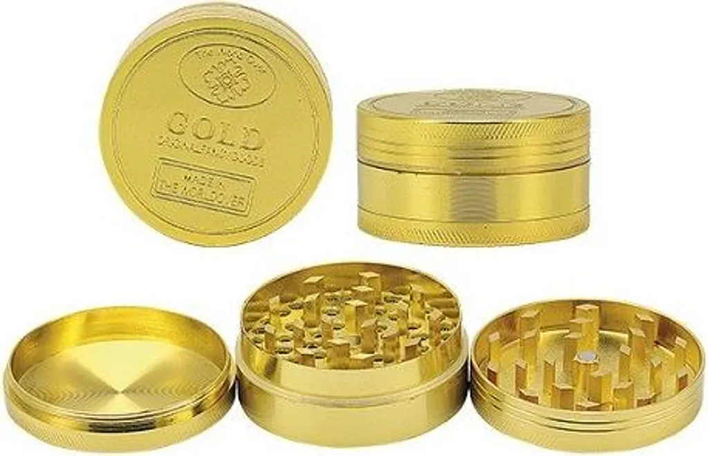 Grinder Or Métal compact pour broyage homogène de vos herbes sèches