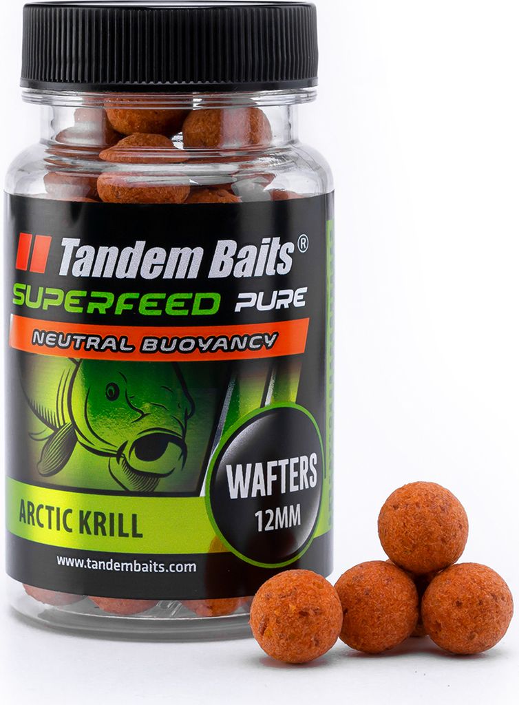 Tandem Baits SuperFeed Pure Wafters Artic Krill, Karpfen Angeln ohne Mühe, Boilies Köder Große-Fische-Angeln, Karpfenzubehör Profis & Hobby-Ang...