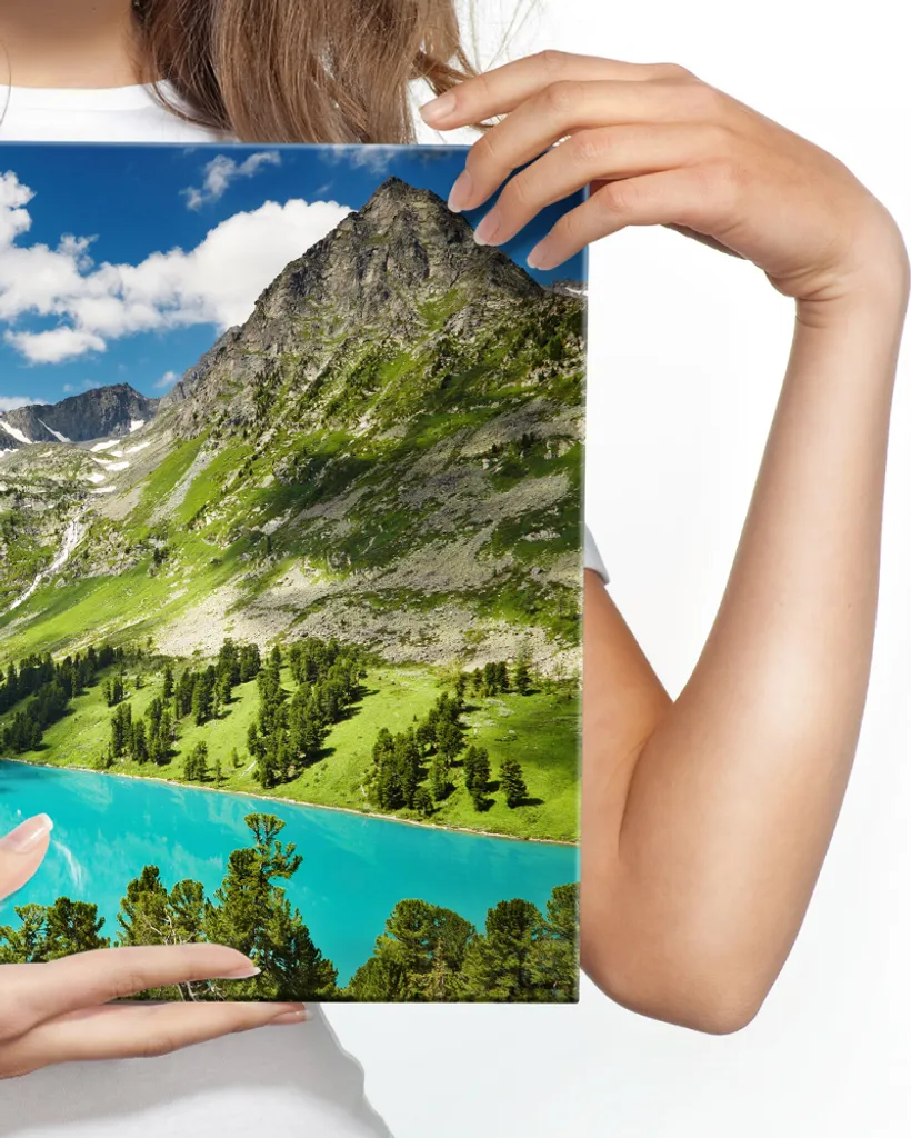 Quadro Tela 120x80 Paesaggi Montagna - Stampa d'Arte Natura XXL per Casa - 3