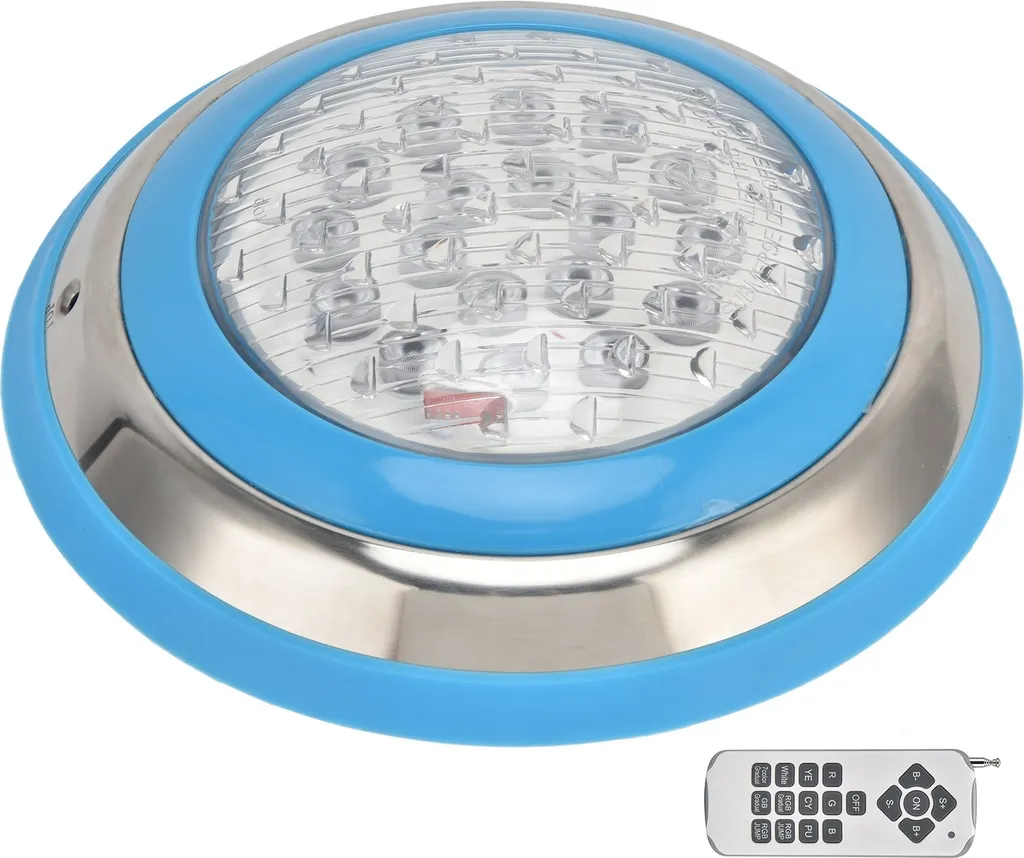 Lampe de piscine LED submersibles RVB avec télécommande étanche IP68 - 4