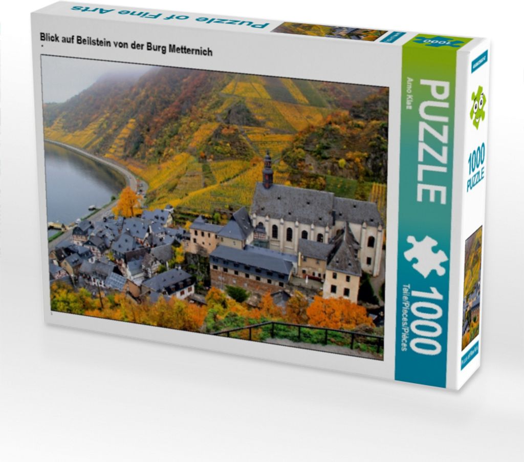 Calvendo Blick auf Beilstein von der Burg Metternich 1000 Teile Puzzle quer 640x480mm, Klatt Arno; 7374193