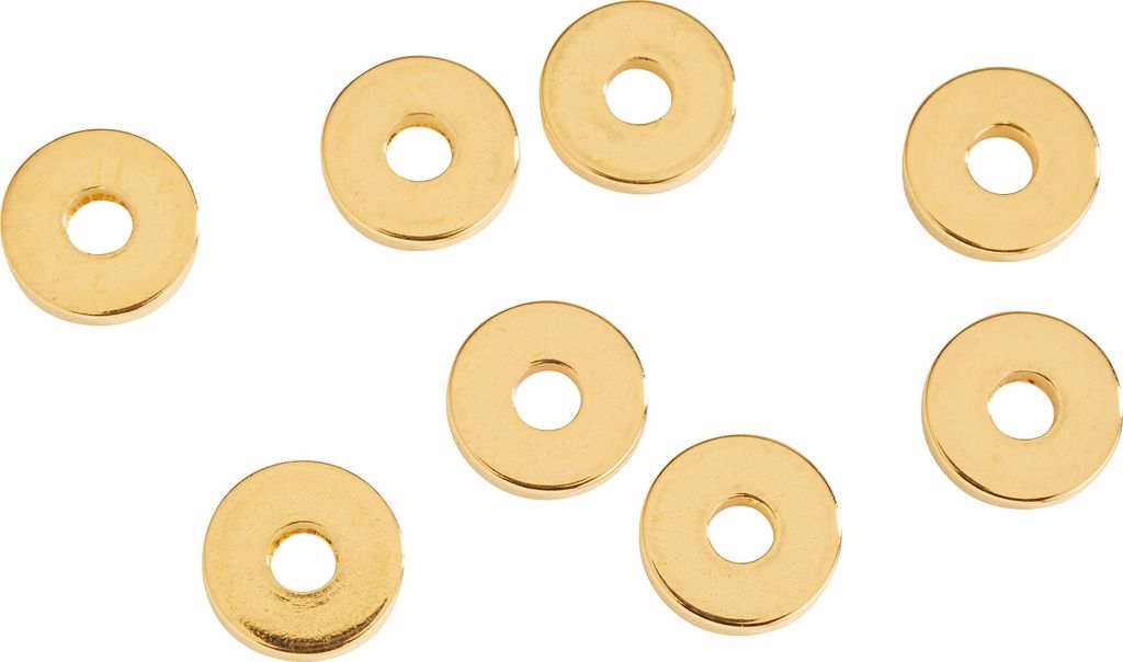 Metall Abstandsscheiben, Ø 6mm, 8 Stück Gold