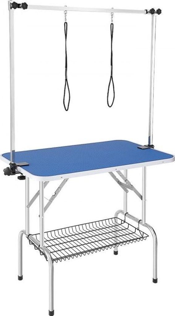 Fellpflegetisch 1060 x 616 x 1701 mm, Rasiertisch, Edelstahl, Hundepflegetisch, 150 kg Tragkraft, Frisiertisch für Hunde, faltbarer Tierpflegetisc...