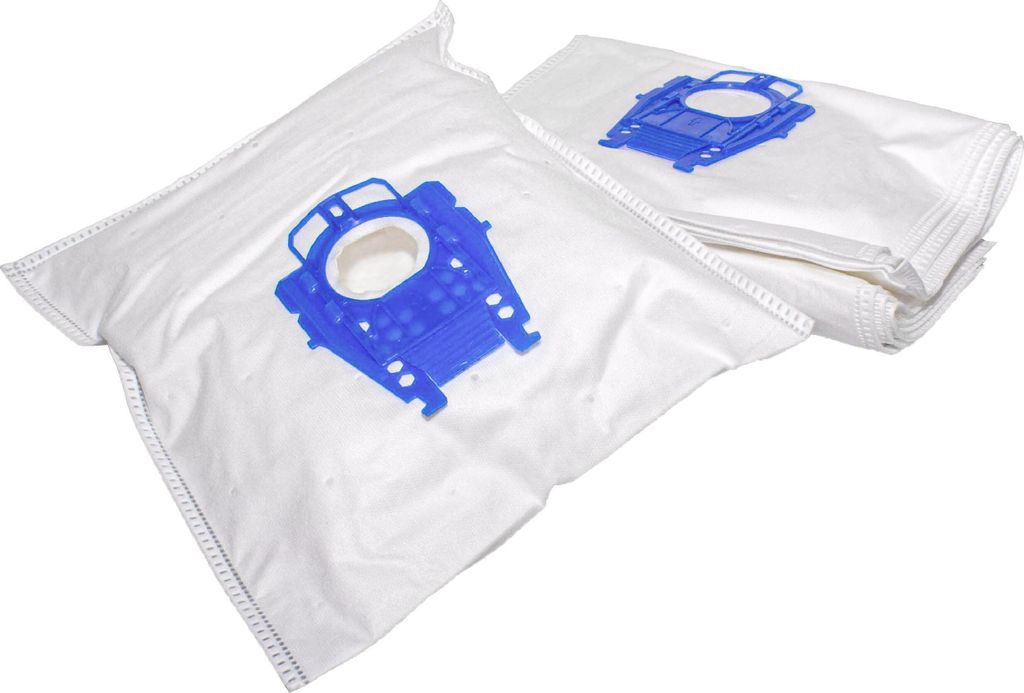 vhbw 10x Staubbeutel Ersatz für WPro SI201CW für Staubsauger - Typ P 34cm x 25cm Blau Weiß