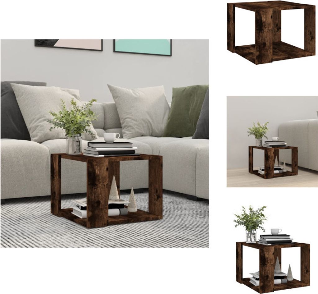 vidaXL Couchtisch Räuchereiche 40x40x30 cm Holzwerkstoff - Couchtische