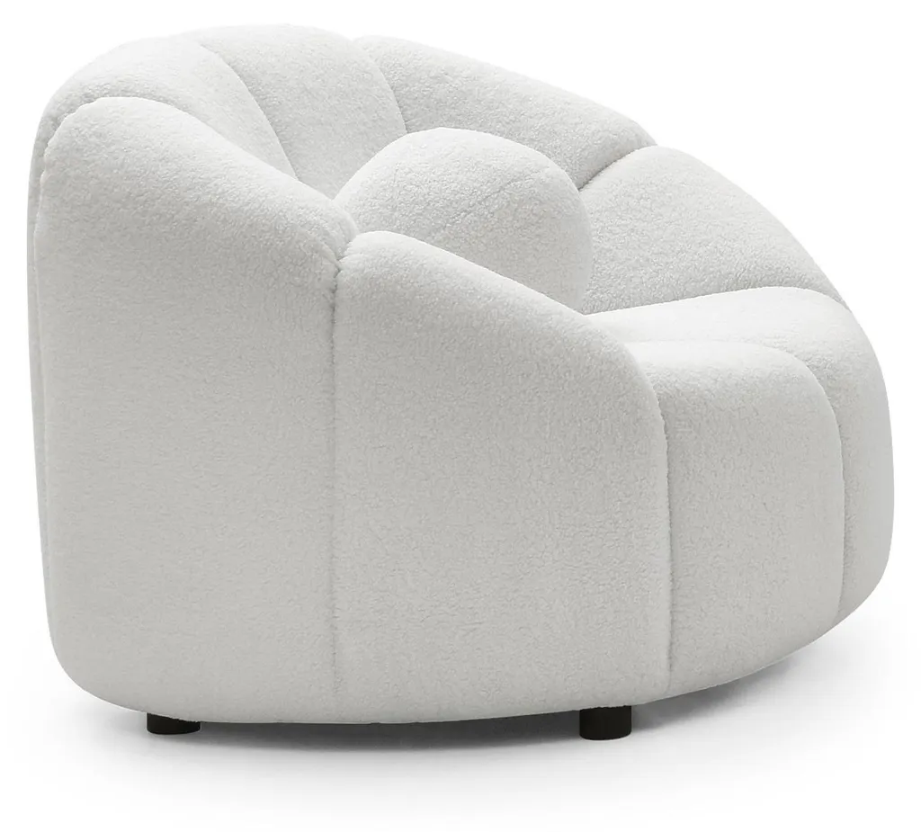 Fauteuil bouclette blanc Sidonie Menzzo pour un salon cosy et élégant