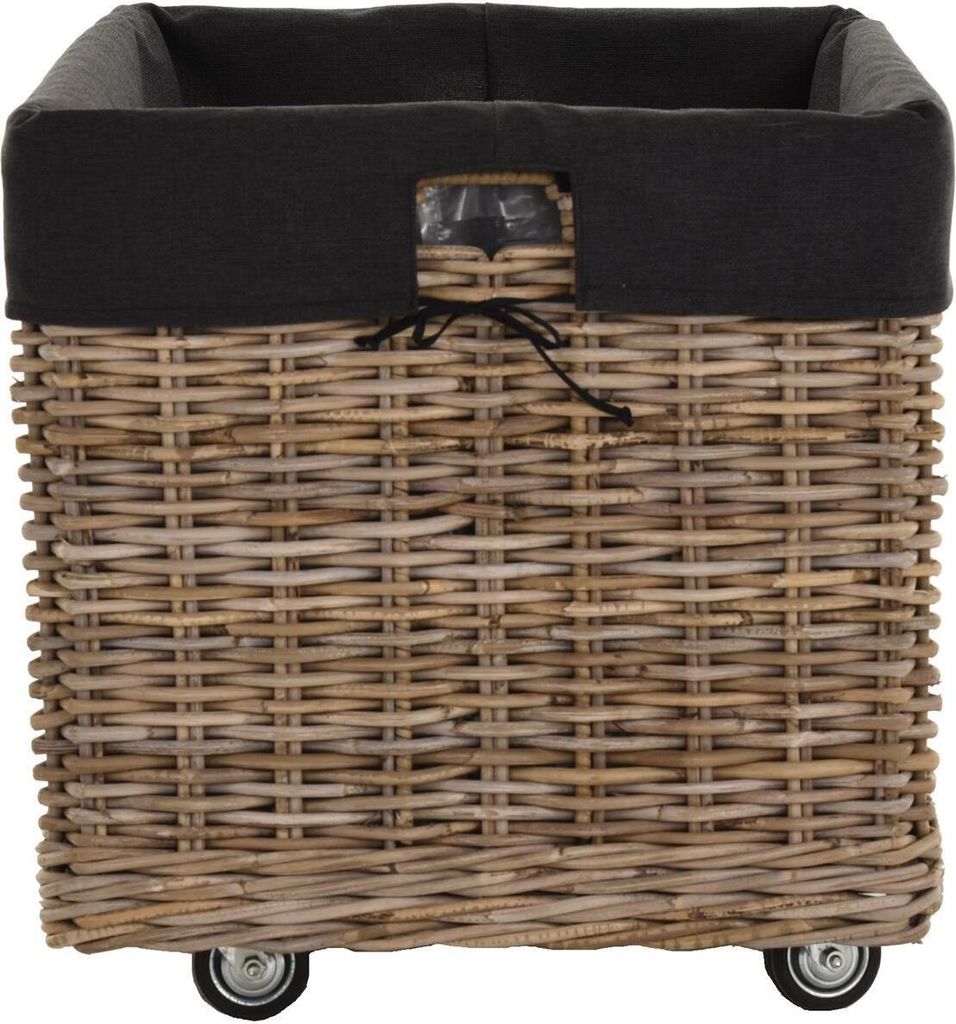 KRINES HOME Großer Rollkorb mit Griffen / Holzkorb mit Produktbild 4