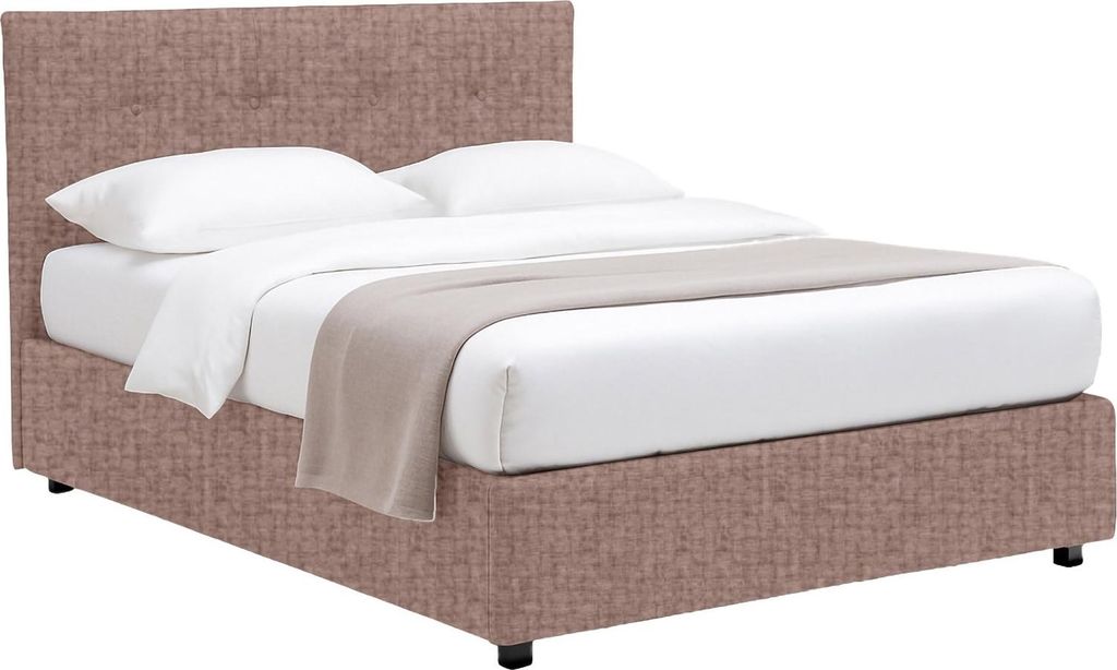 Dmora Ehebett Melilli Altrosa, Abziehbar mit Stauraum