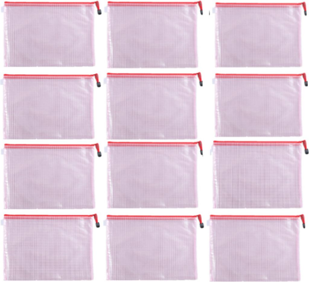 INF A4 Aktentaschen Dokumentenhalter 12er-Pack Rot