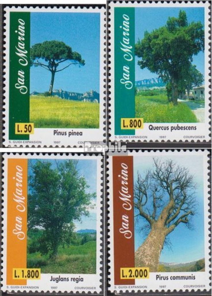 Briefmarken San Marino 1997 Mi 1727-1730 (kompl.Ausg.) postfrisch Naturdenkmäler