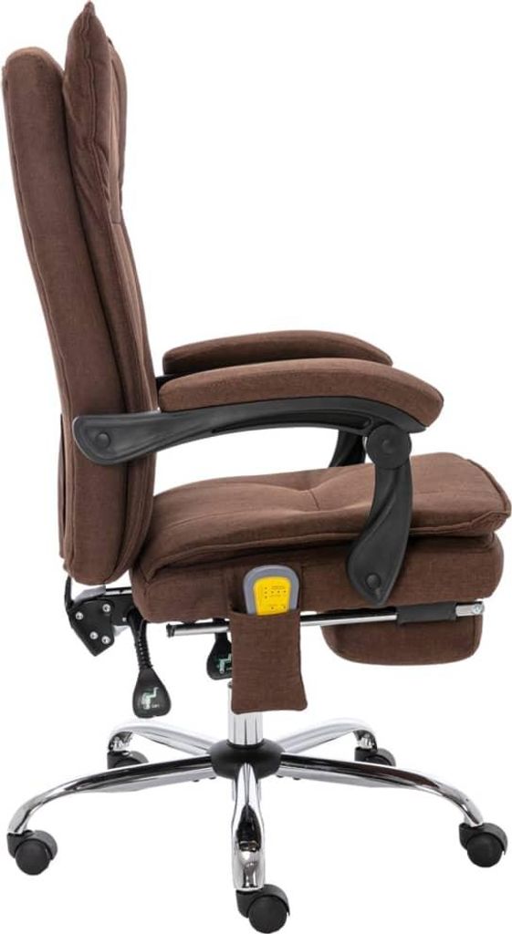 Cloris DesignMöbel Bürostühle - Braun Massage-Bürostuhl Braun Stoff Schlichtes7583850