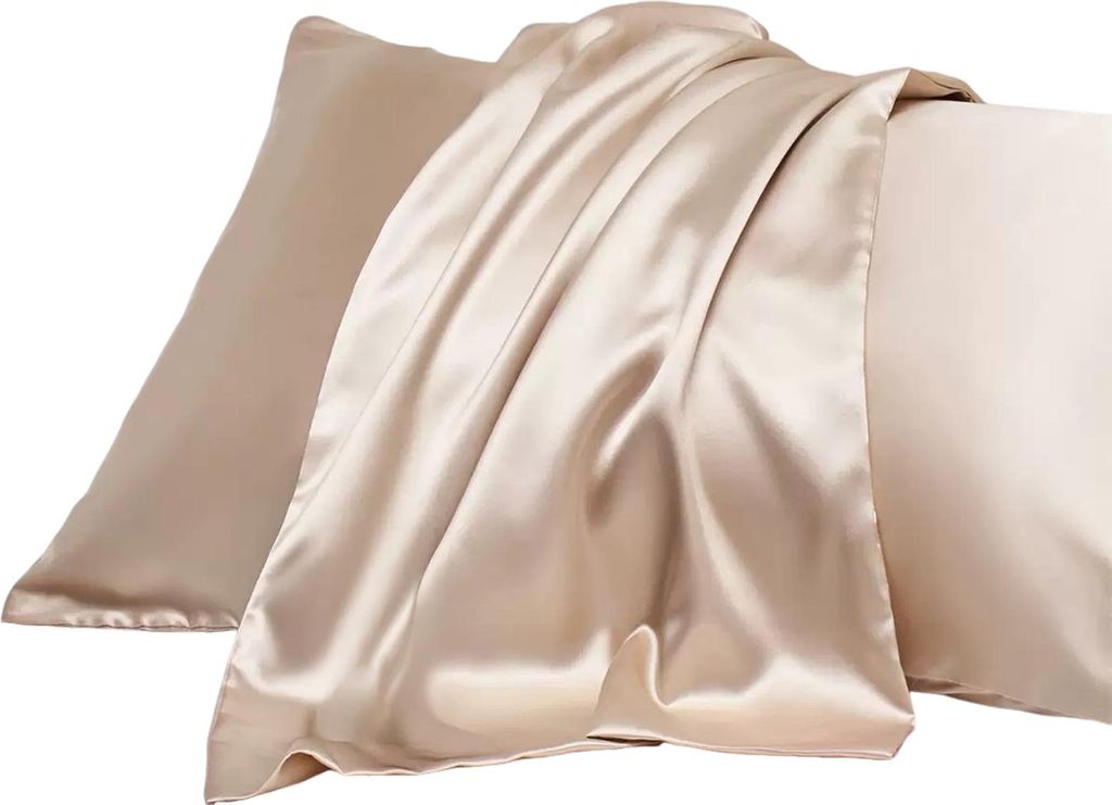 Satin-Kissenbezug, einfarbig, glänzend, antistatisch, mit unsichtbarem Reißverschluss, als Einweihungsgeschenk für das Schlafzimmer