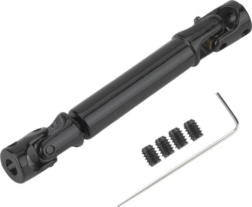 RC Crawler Car Metall-Antriebswelle passend für WPL 1/16 Mini-Militär-Truck (Schwarz)