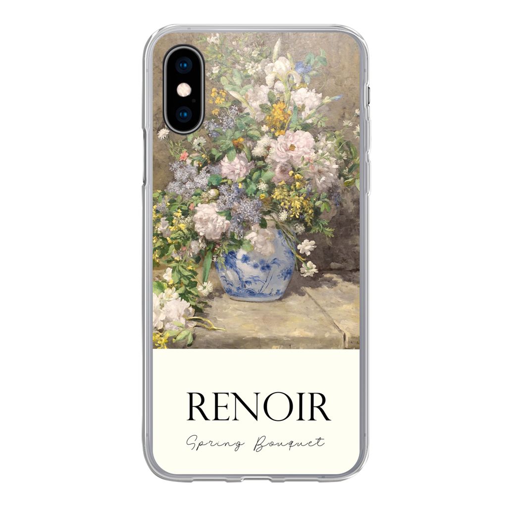MuchoWow Handyhülle Schutzhülle Hülle für iPhone X Kunst - Blumen - Alte Meister Silikon Softcase Handy Hülle - Handyhülle