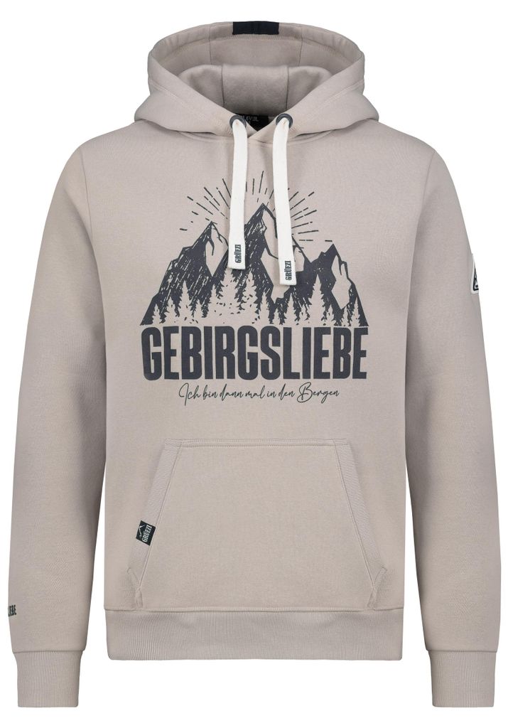 Sublevel Kapuzenpullover Bergmotiv Eingrifftasche Rippbündchen Größe: XXL