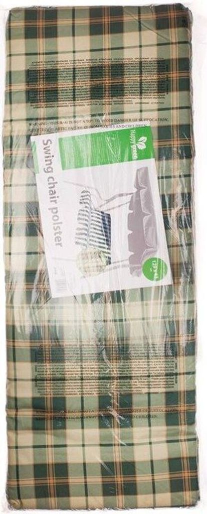 HAPPY GREEN Polstr na houpačku, zelená kostka Obrázek produktu 