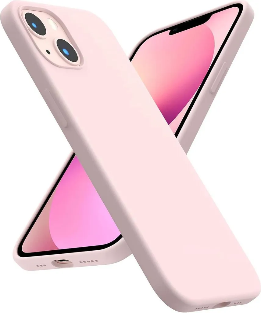 Housse iPhone 13 silicone antichoc Rose calcaire pour usage quotidien