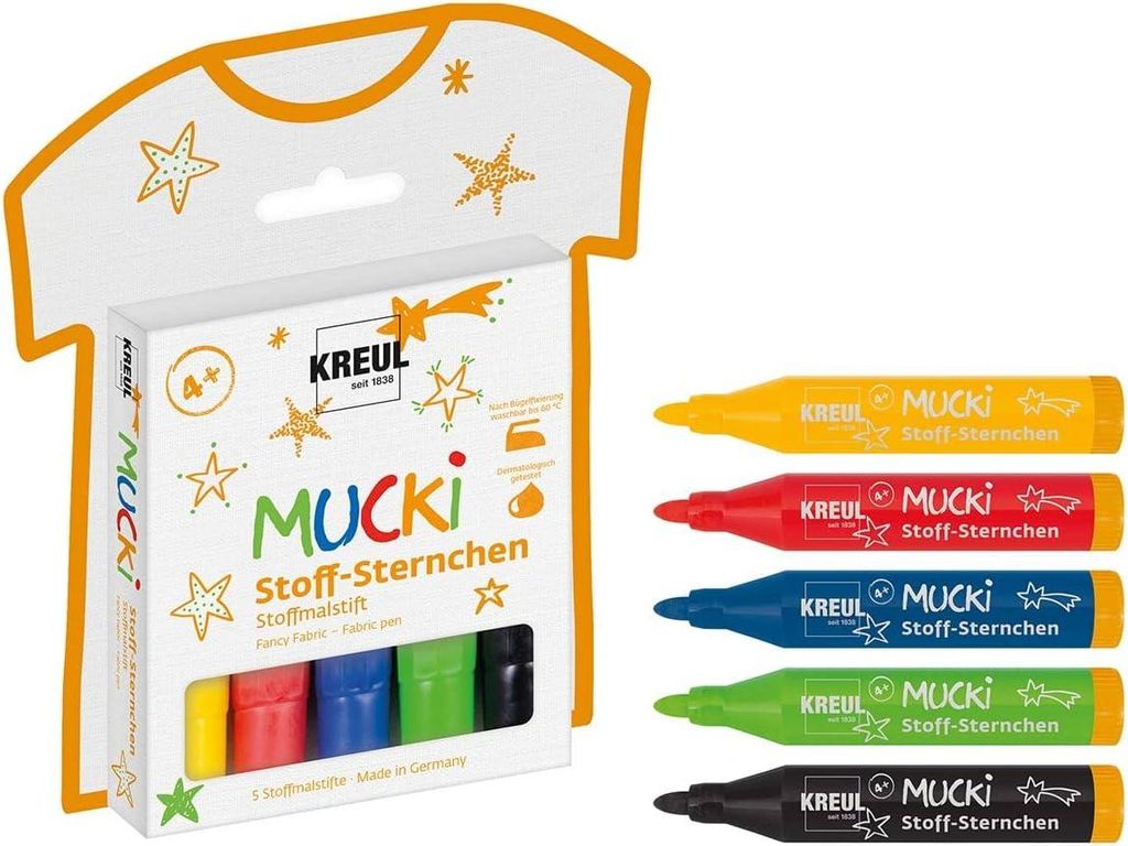 KREUL 27156 KREUL Crayon de peinture pour tissu "MUCKI", Image du produit 