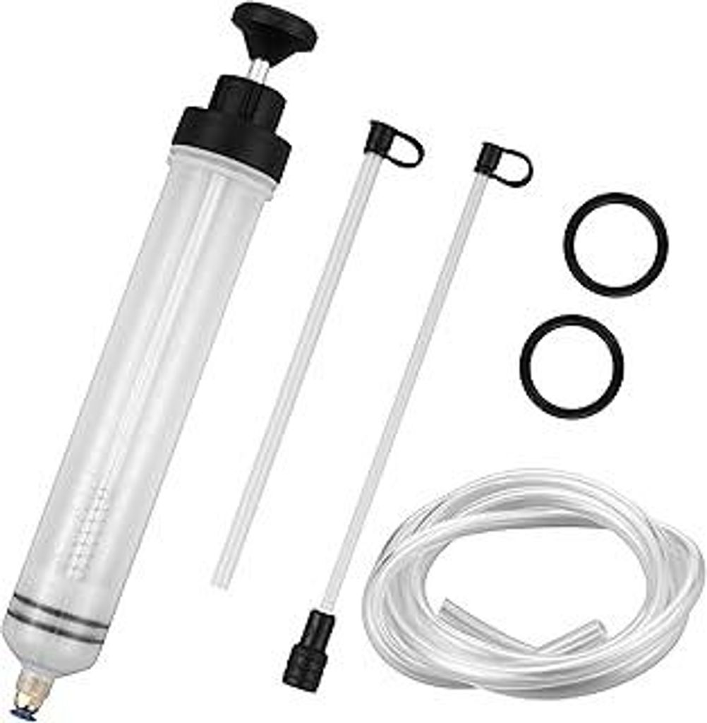 500ml Ölabsaugspritze, Ölabsaugpumpe mit 2 Schlauch,Ölabsaugpumpe & Umfüllpumpe für Verschiedene Öle,Bremsflüssigkeit, Kühlmittel, Getriebe...