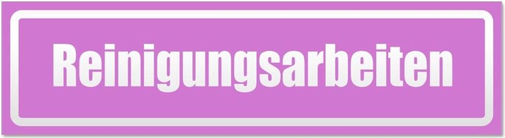 Kiwistar - Autoaufkleber - Flieder - 20 x 5,3 cm - Reinigungsarbeiten invertiert - Hinweis Aufkleber Sticker für Auto, Kfz, Fahrrad, PKW, LKW