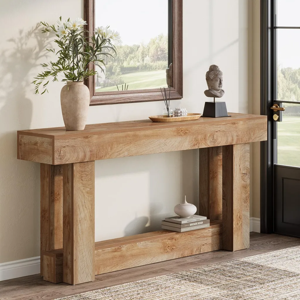Console Longue 160 cm pour Grand Mur Solution Gain de Place Couloir