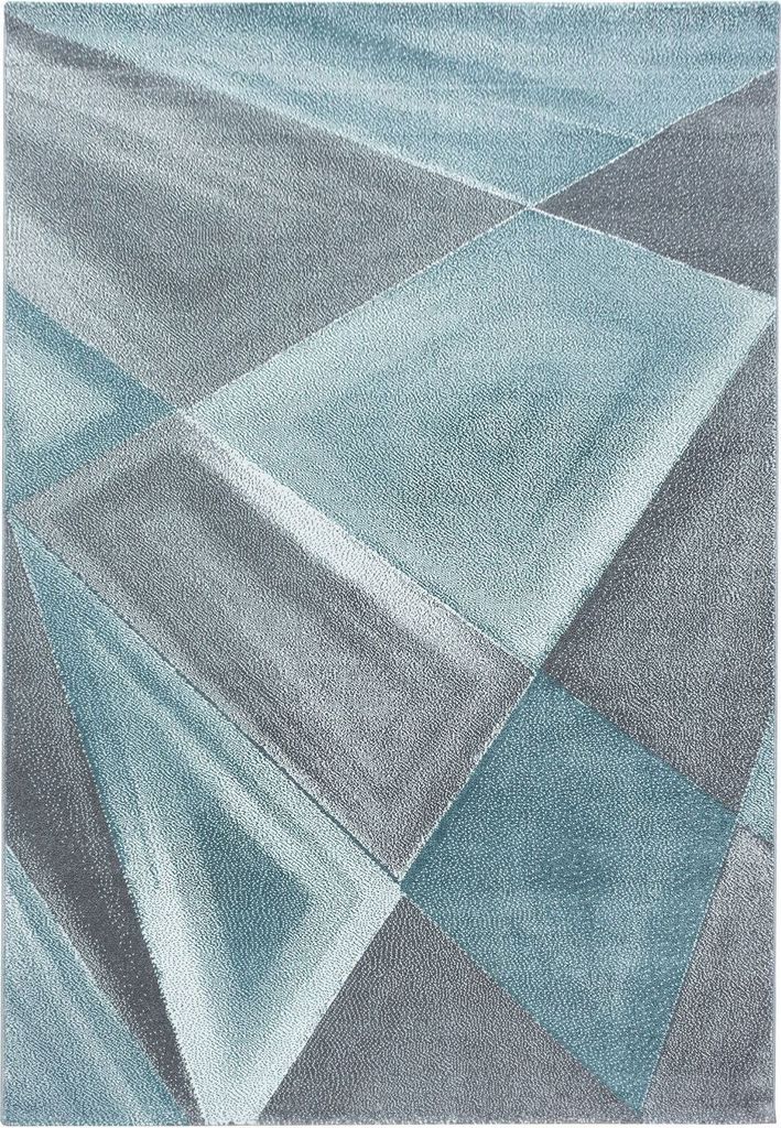 Kurzflor Teppich Balia rechteckig, Farbe: Blau, Größe:120x170 cm