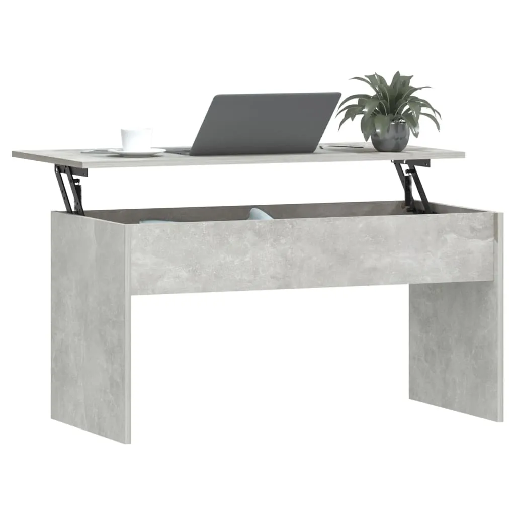 Table basse rectangulaire effet béton gris 102x50cm pour apéritif - 8